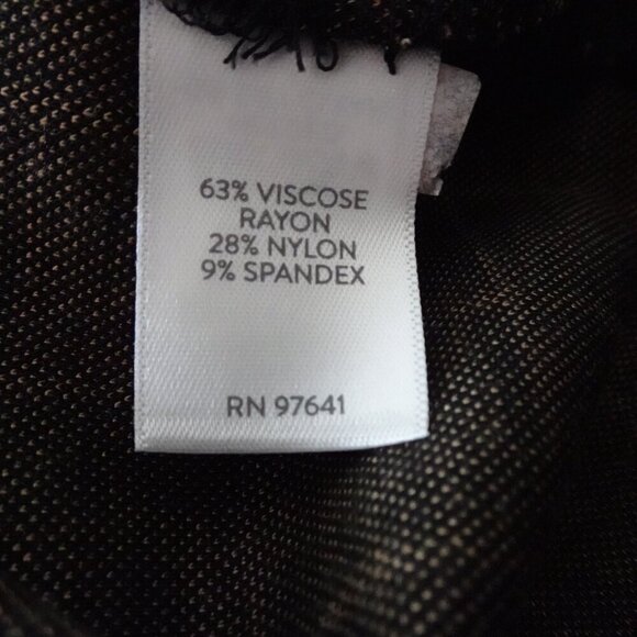 J. Jill Windowpane Top Women's Petite Size PXS Black Tan Windowpane Ponte - Picture 6 of 7